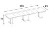 Tisch STAR 160-410x90x77cm Tischplatte 410 cm Ausziehtisch Neu