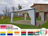 Gartenzelt Pavillon Abdeckung Dach Terrasse Café 4x4