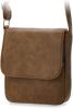klassische Schultertasche Messengertasche kleine Damentasche braun