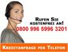 Kredit-Telefon 0800 996 5996 3201 gebührenfrei - auch schufafrei