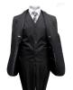 Elegante Muga Herren Anzug+Weste Gr.44 bis 58 Schwarz Neu