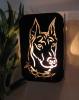 Dobermann Lampe Licht Groß innen/ außn Hund Neuheit