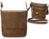 klassische Schultertasche Messengertasche kleine Damentasche braun