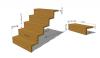STUFE 85x24(+4)x4cm + SETZSTUFEN FALTTREPPE TREPPENSTUFE BUCHENHOLZ MASSIVHOLZ