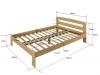 Kieferbett Massivholz Einzel Nuss Bettrahmen 120x200cm KBD01/  NU