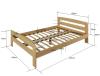 Details zu Doppellbett Massivholzbett Ehebett Bettrahmen 120x200cm Weiß Lattenro