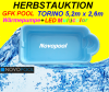 GFK Schwimmbecken 5, 20m x 2, 55m fertig Pool Einbaubecken LED Lampe komplett SET