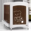Schönes Kinderbett TRAMA 60x120 cm KIARO Kiefer Holz mit Räder,  Seitengitter NEU