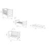 Luxuriöses Babybett umbaubar zum Jugendbett und Stilsofa von TRAMA
