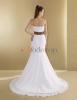 Organza normale Taille sexy Brautkleid ohne Ärmeln mit Tüll