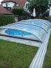 GFK Pool Ueberdachung 860 Klarglas flache Schienen PREISHIT!!