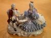 Porzellanfigur Schach Spielendes Pärchen