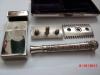 Antiker GILLETTE  pocket edition  Nassrasierer,  dreifach versilbert (Fabrikation