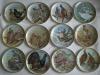 Sammlerteller, Wildvögel der Welt, komplette Serie, Limoges, Franklin Porzellan