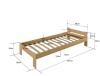 Kinderbett mit Lattenrost Jugendbett Gästebett 90x200 Eiche KBD04