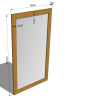 SPIEGEL WANDSPIEGEL AUS EICHENHOLZ EICHE MASSIVHOLZ LACK 90x160x2,  5cm