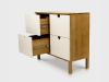 KOMMODE EICHENHOLZ MASSIVHOLZ TRANSPARENT LACK
