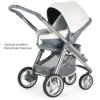 Weißer Kinderwagen mit sportlichem Gestell von Bebecar NEU