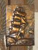 kupfer relief bild segelschiff